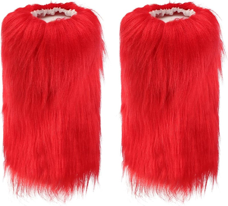 MioCloth Kid Girl Faux Fur Leg Warmers Dance Fuzzy Boot Cuff Cover Kawaii Goth Y2K Accessories Winter Xmas Clothes - Image 2